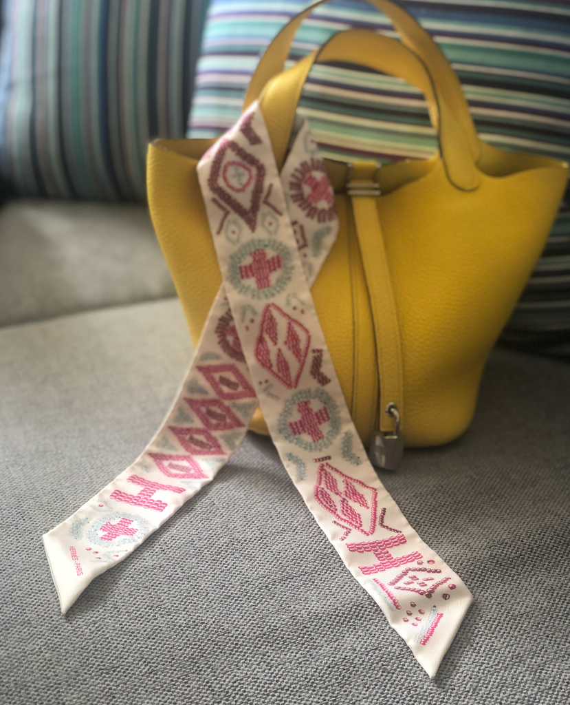 Urgent arrival! Hermes Hermès Twilly Kelly Ann Perle Crème/Framboise/Argile