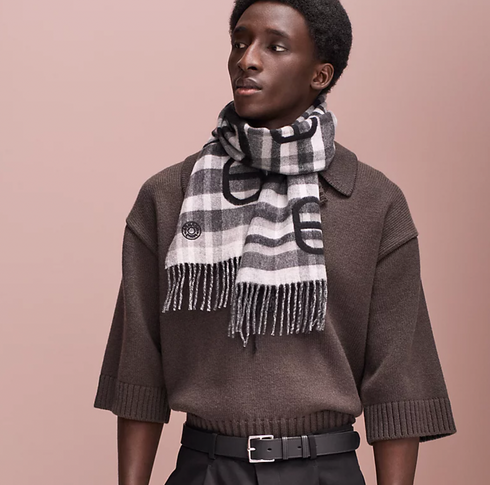 カシミアマフラー 25×150 cm 《タータン・マイヨン》